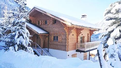 Miniature de Chalet en sapin sablé traité avec Lignovit Protect-Finish Tanne. (Bois, extérieur)