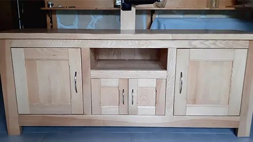 Miniature de Meuble en frêne traité avec Aqua-Neoantik Kalzit et Floor Classic. (Bois, intérieur)