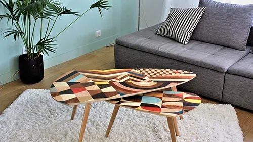 Miniature de Table basse vernie avec Aduro Legnopur G30. (Bois, intérieur)